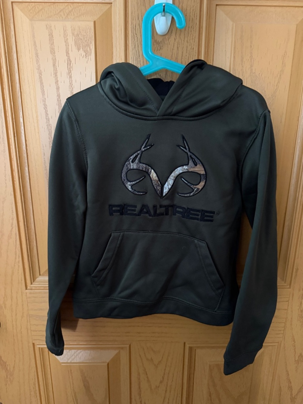 Realtree Dark Olive Green Camo Antler Hoodie